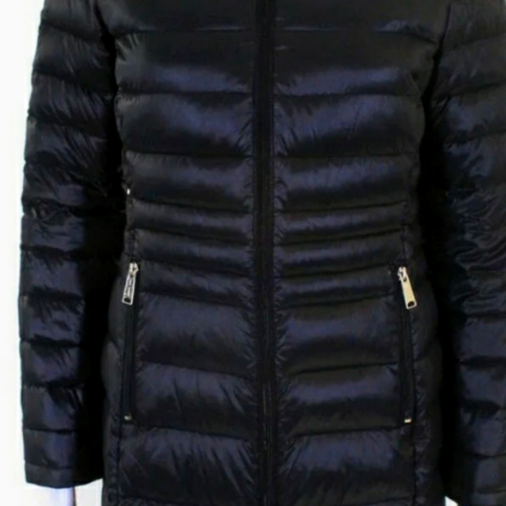 ANDREW MARC LIGHTWEIGHT DOWN HOODED COAT SZ XS ( BLACK 🖤 )